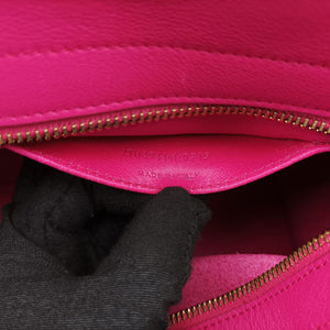 Pre-owned Yves Saint Laurent BABY CABAS Rose Leather 394461 shoulderbag | stylenewstar