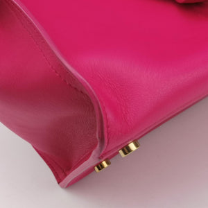 Pre-owned Yves Saint Laurent BABY CABAS Rose Leather 394461 shoulderbag | stylenewstar