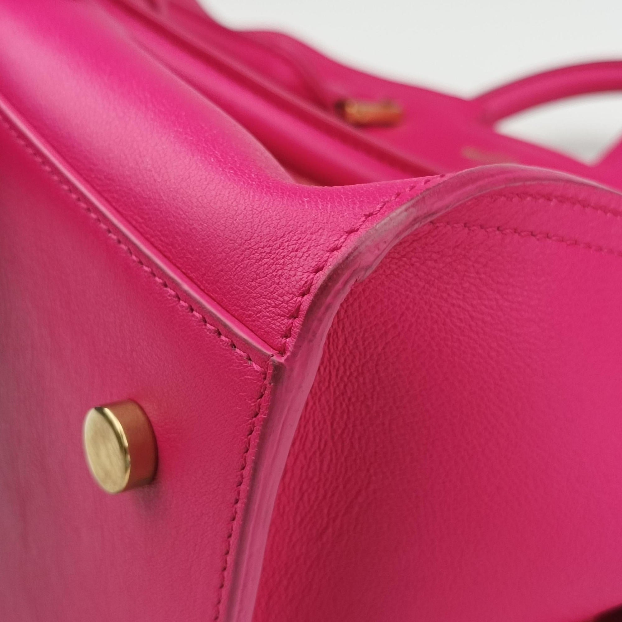 Pre-owned Yves Saint Laurent BABY CABAS Rose Leather 394461 shoulderbag | stylenewstar