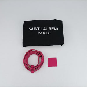 Pre-owned Yves Saint Laurent BABY CABAS Rose Leather 394461 shoulderbag | stylenewstar