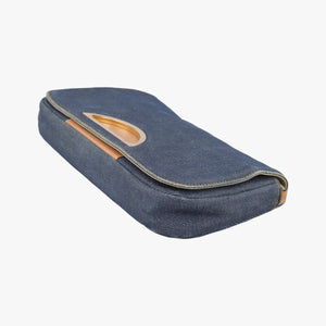 Pre-owned Christian Dior Marispearl Navy denim  shoulderbag | stylenewstar