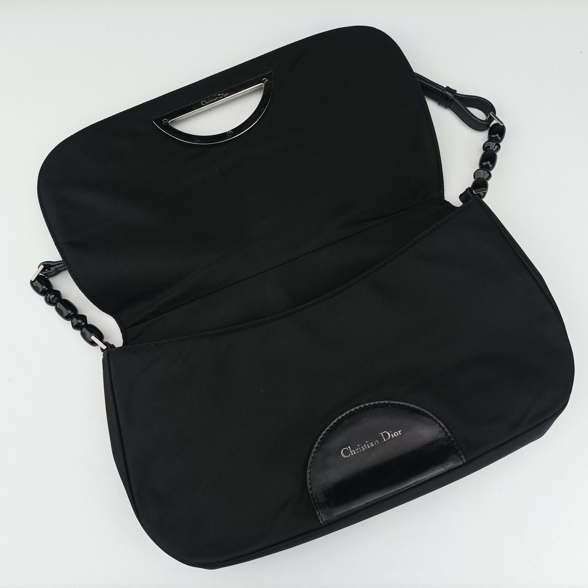 Secondhand Christian Dior Malice pearl Black canvas  shoulderbag | stylenewstar
