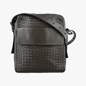 Pre-owned Bottega Veneta Intrecciato Grey lambskin  shoulderbag | stylenewstar
