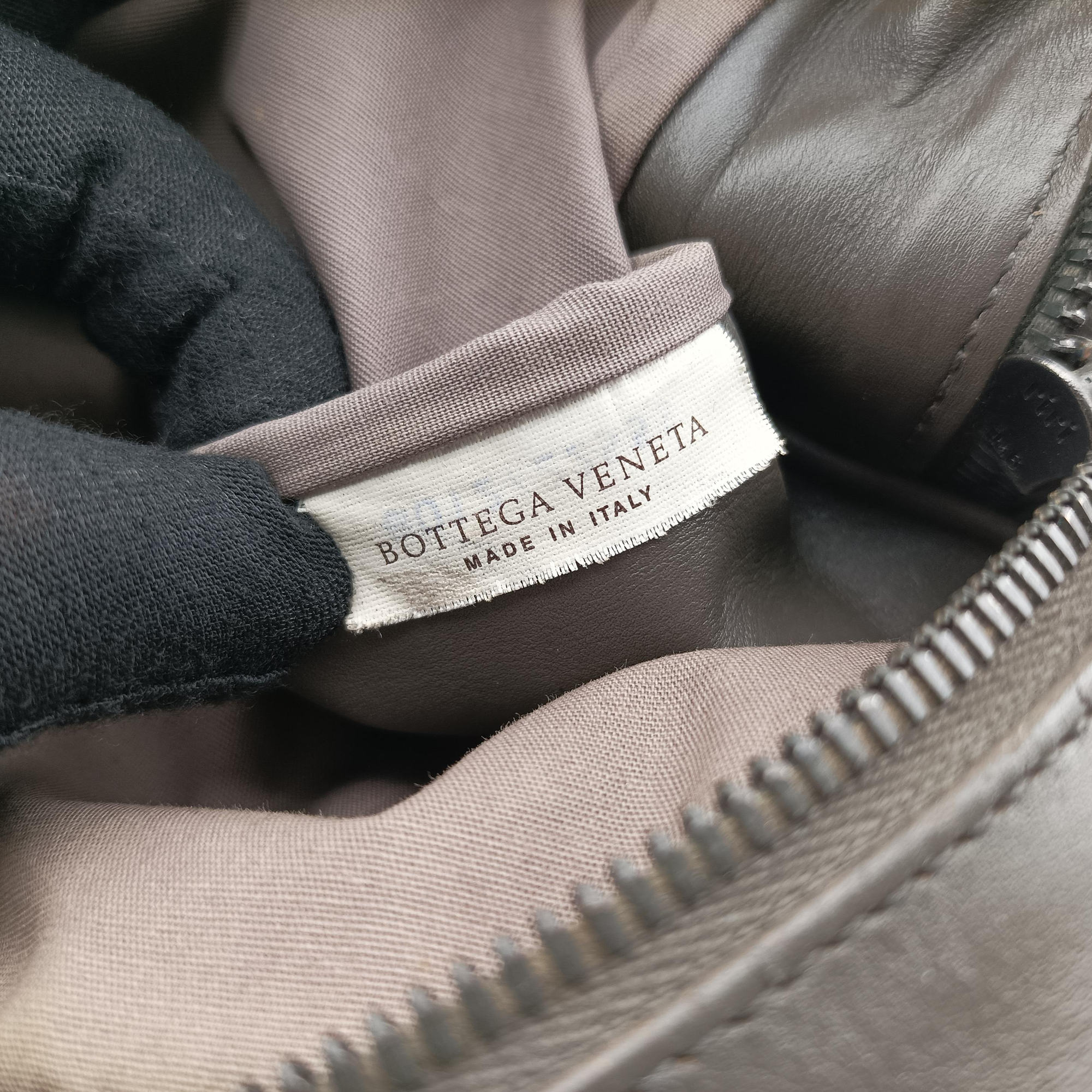 Pre-owned Bottega Veneta Intrecciato Grey lambskin  shoulderbag | stylenewstar