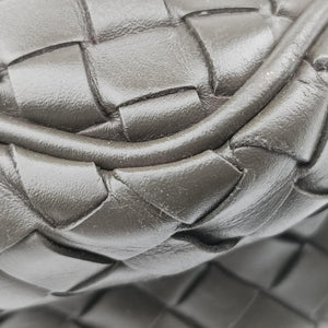 Pre-owned Bottega Veneta Intrecciato Grey lambskin  shoulderbag | stylenewstar
