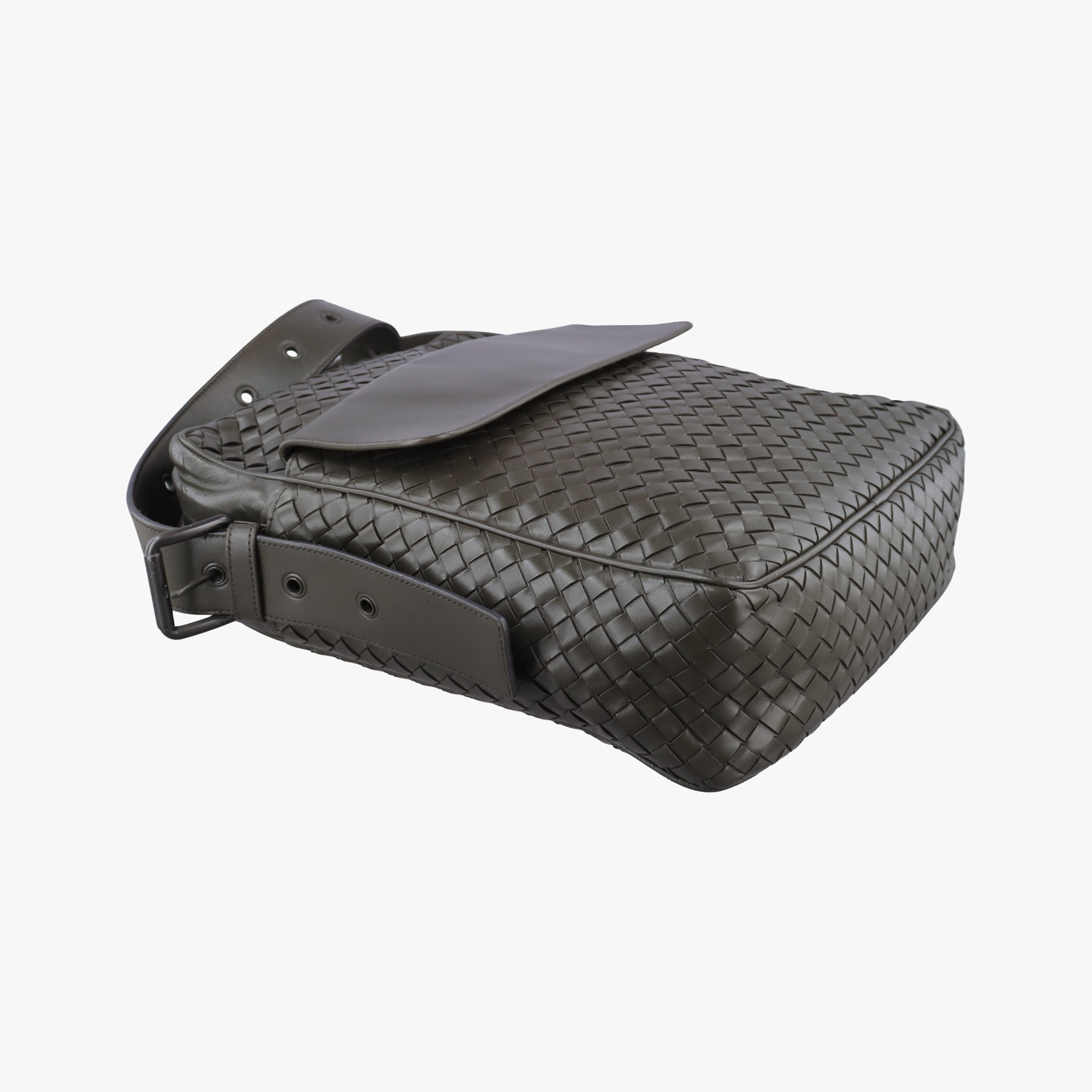 Pre-owned Bottega Veneta Intrecciato Grey lambskin  shoulderbag | stylenewstar