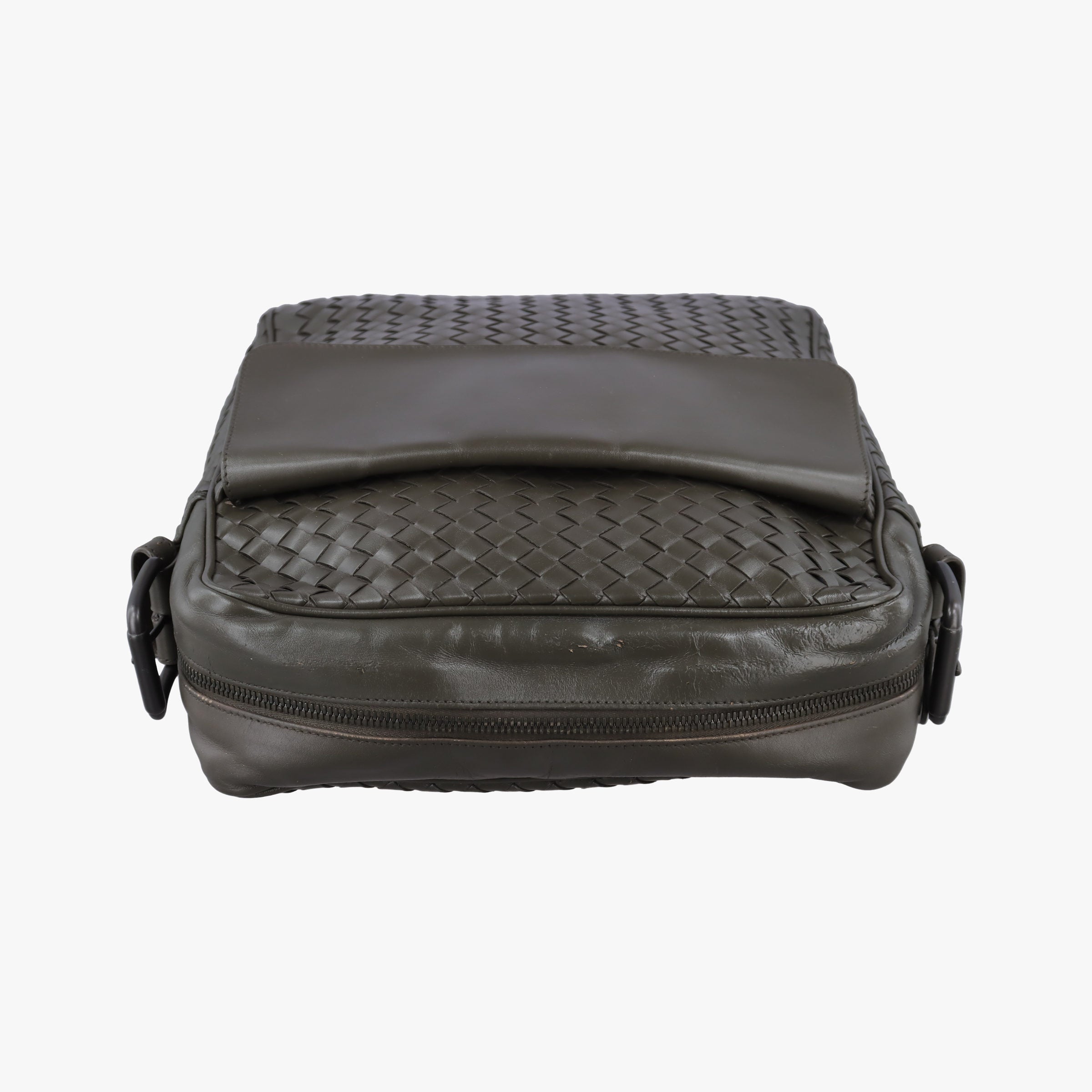 Pre-owned Bottega Veneta Intrecciato Grey lambskin  shoulderbag | stylenewstar