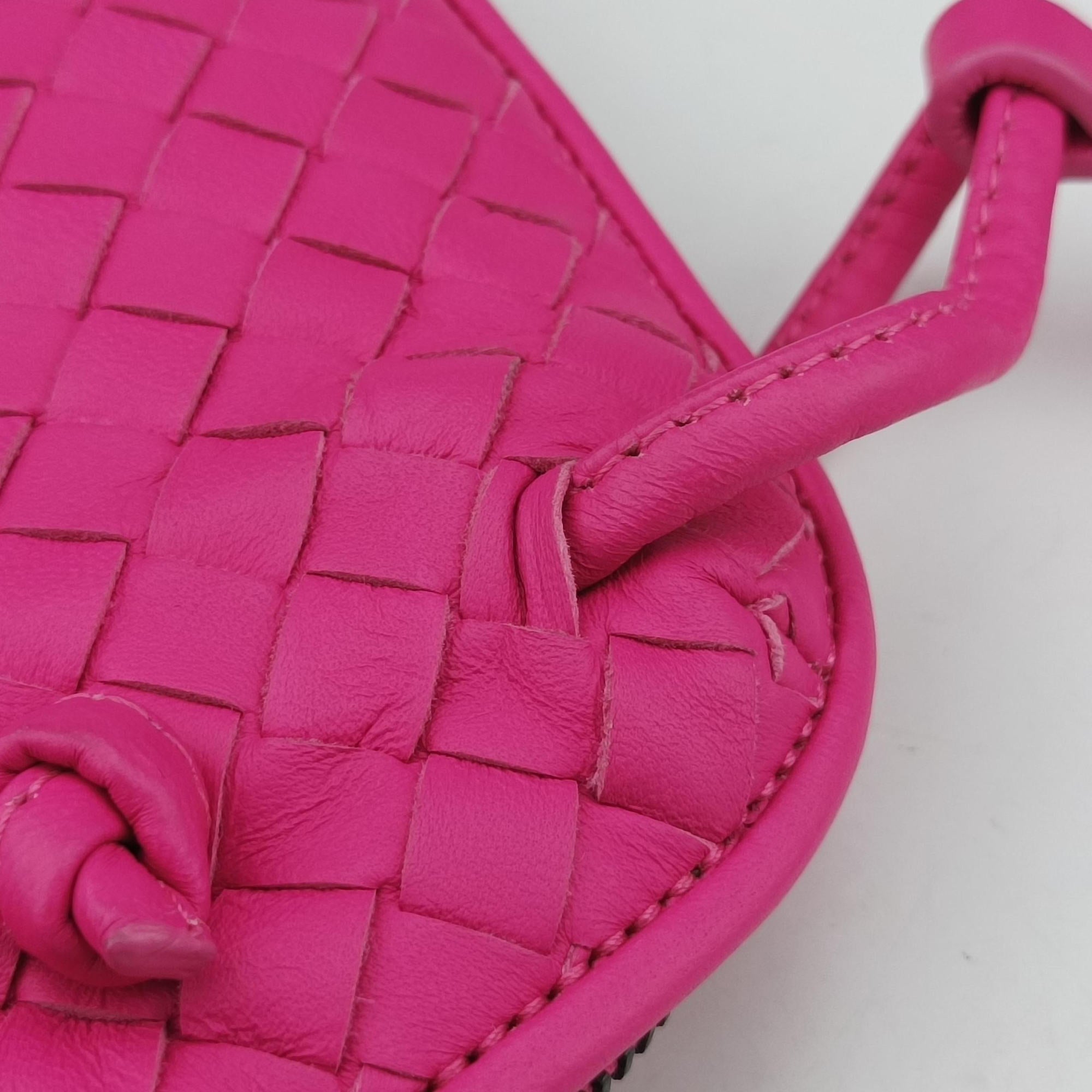 Vintage Bottega Veneta NODINI Intrecciato Rose lambskin  shoulderbag | stylenewstar