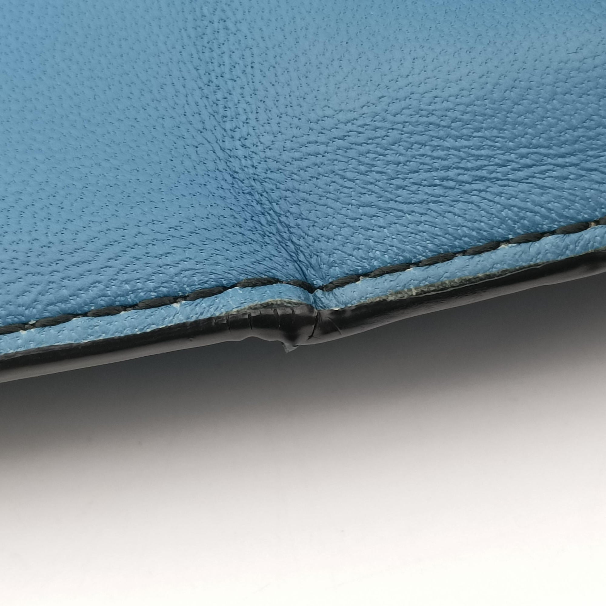 Pre-owned Bottega Veneta Intrecciato Runaway Blue lambskin  shoulderbag | stylenewstar