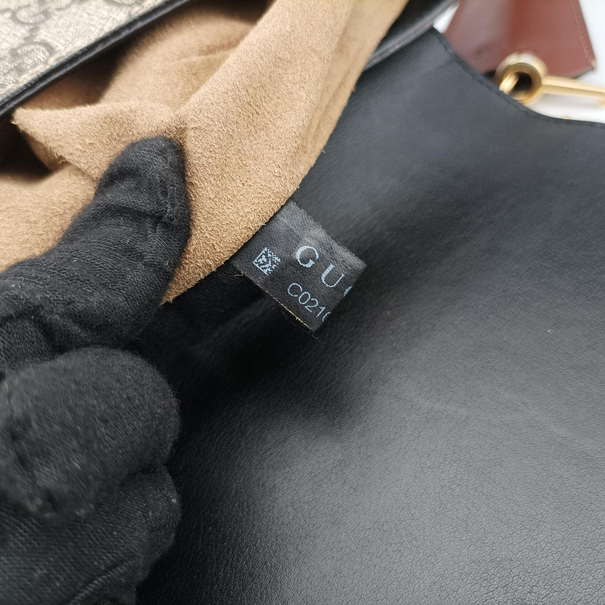 Vintage Gucci Padlock Guccissima Beige×Black PVC coated canvas×Leather 453189 shoulderbag | stylenewstar