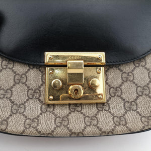 Vintage Gucci Padlock Guccissima Beige×Black PVC coated canvas×Leather 453189 shoulderbag | stylenewstar