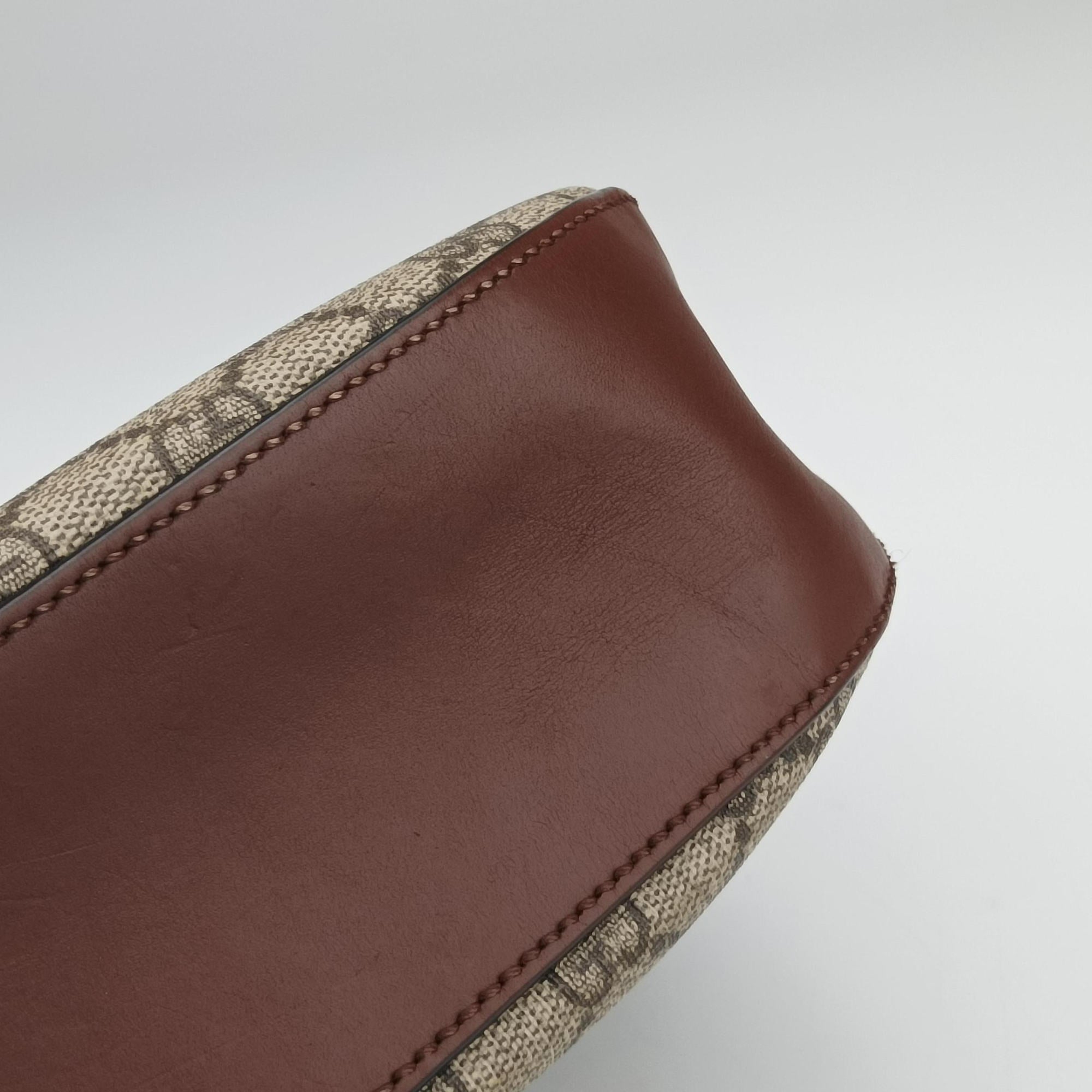 Vintage Gucci Padlock Guccissima Beige×Black PVC coated canvas×Leather 453189 shoulderbag | stylenewstar