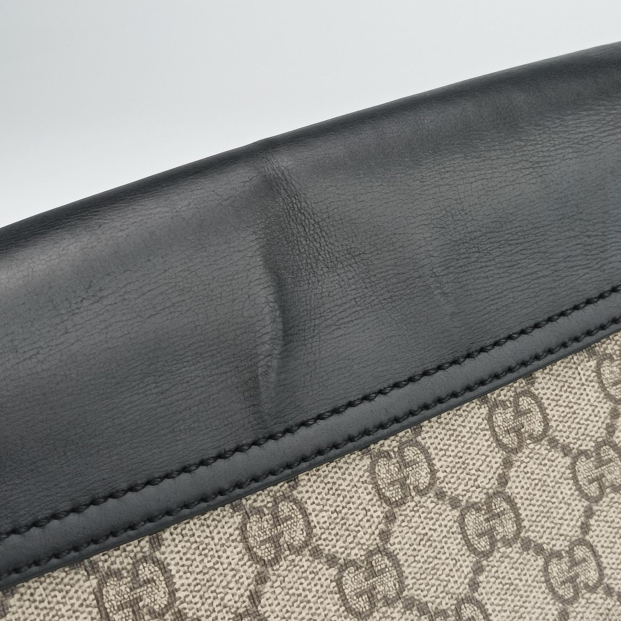 Vintage Gucci Padlock Guccissima Beige×Black PVC coated canvas×Leather 453189 shoulderbag | stylenewstar