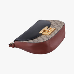 Vintage Gucci Padlock Guccissima Beige×Black PVC coated canvas×Leather 453189 shoulderbag | stylenewstar