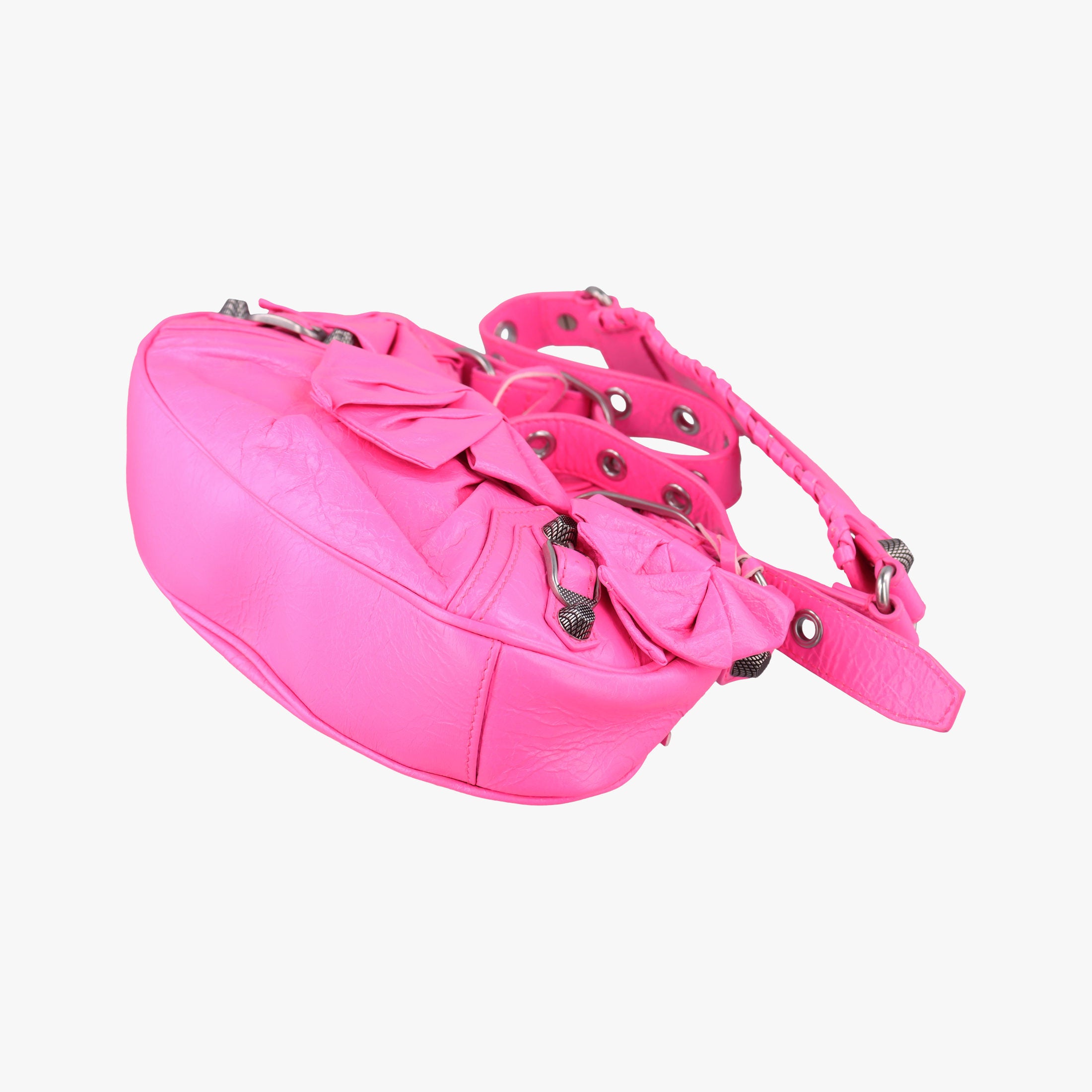 Pre-owned Balenciaga Le Cagole Rose Leather  shoulderbag | stylenewstar