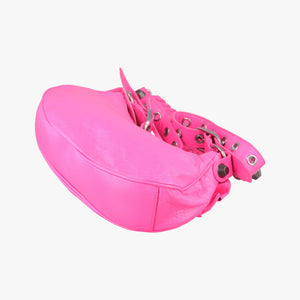 Pre-owned Balenciaga Le Cagole Rose Leather  shoulderbag | stylenewstar