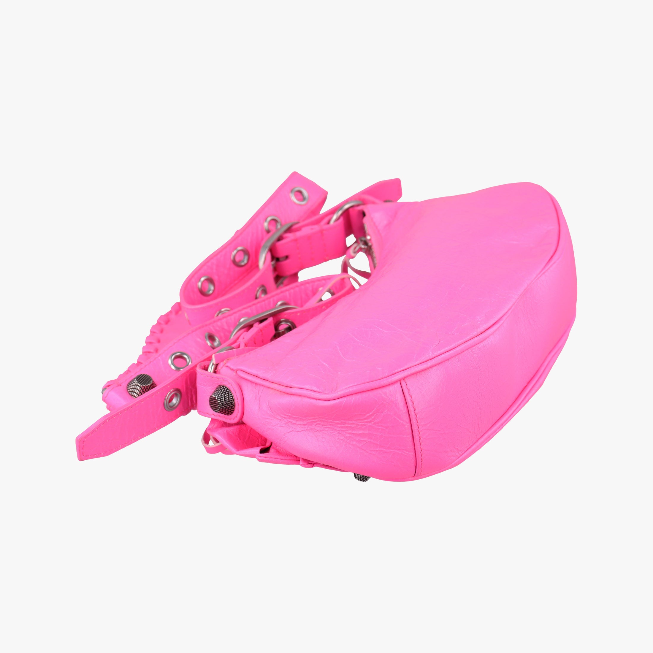 Pre-owned Balenciaga Le Cagole Rose Leather  shoulderbag | stylenewstar