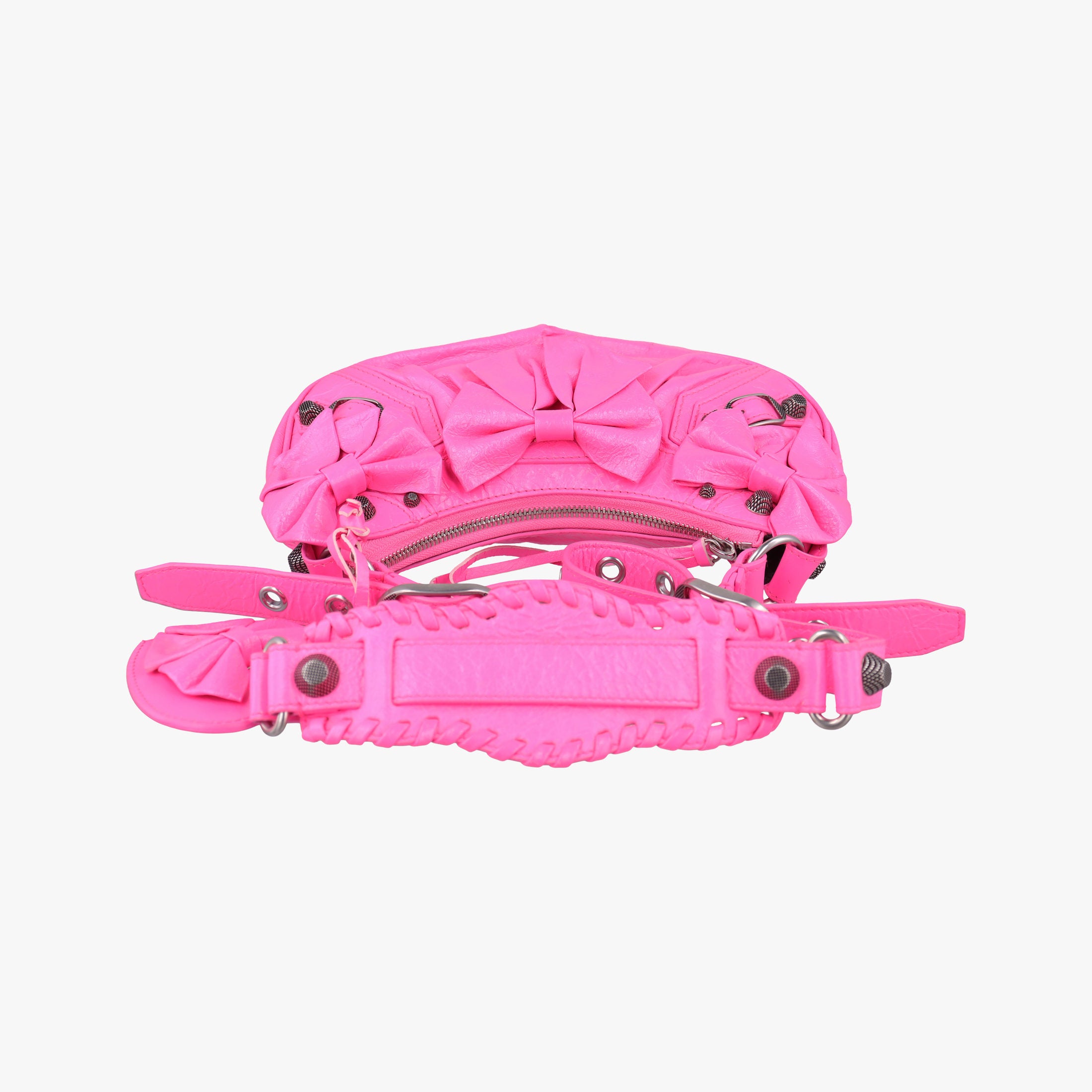 Pre-owned Balenciaga Le Cagole Rose Leather  shoulderbag | stylenewstar