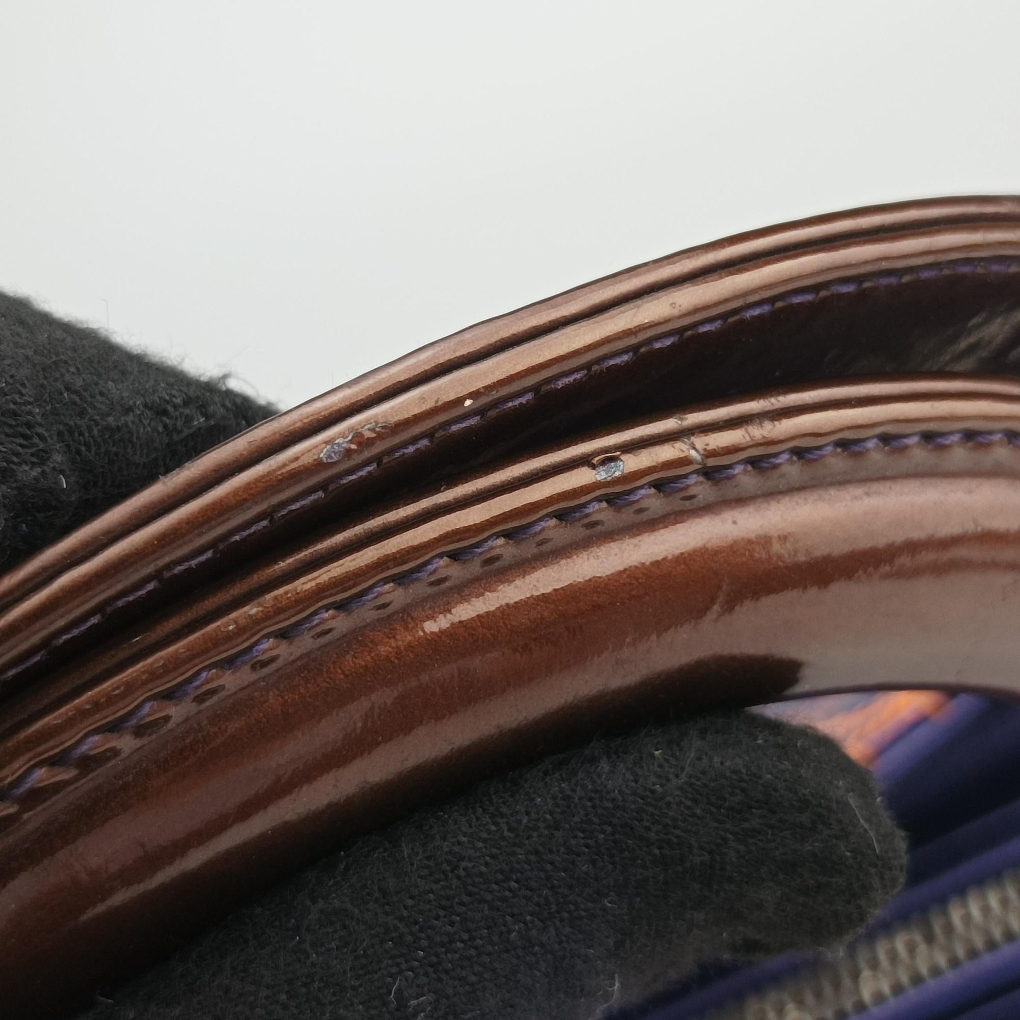 Pre-owned Christian Dior Lady Dior Purple×Orange×Brown Lambskin  shoulderbag | stylenewstar