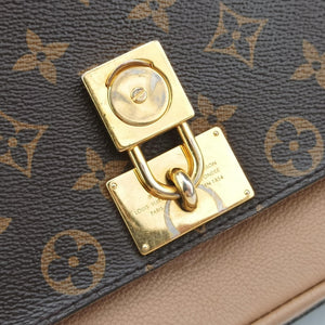 Pre-owned Louis Vuitton MARIGNAN brown×SESAME Monogram Canvas×calf leather M44544 shoulderbag | stylenewstar