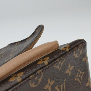 Pre-owned Louis Vuitton MARIGNAN brown×SESAME Monogram Canvas×calf leather M44544 shoulderbag | stylenewstar