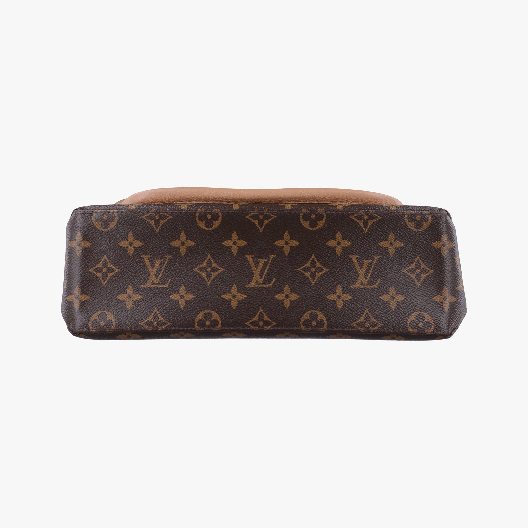 Pre-owned Louis Vuitton MARIGNAN brown×SESAME Monogram Canvas×calf leather M44544 shoulderbag | stylenewstar