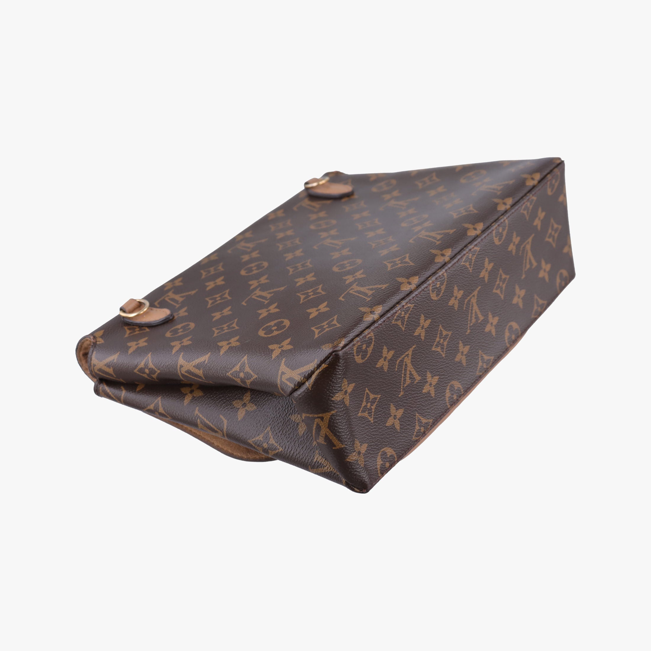 Pre-owned Louis Vuitton MARIGNAN brown×SESAME Monogram Canvas×calf leather M44544 shoulderbag | stylenewstar