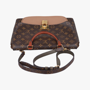 Pre-owned Louis Vuitton MARIGNAN brown×SESAME Monogram Canvas×calf leather M44544 shoulderbag | stylenewstar