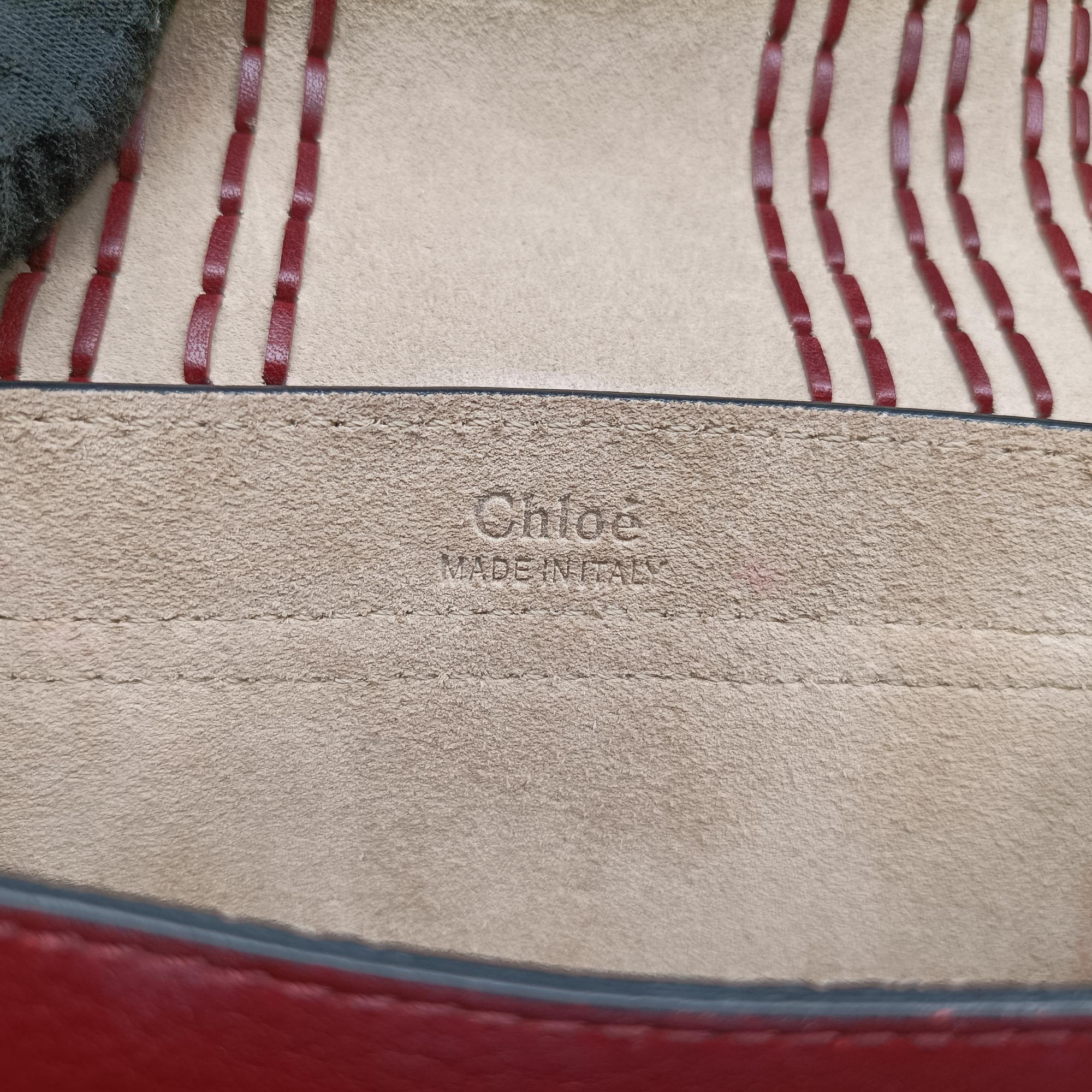 Pre-owned Chloe Hudson Burgundy leather  shoulderbag | stylenewstar