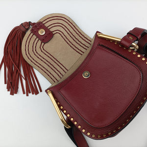 Pre-owned Chloe Hudson Burgundy leather  shoulderbag | stylenewstar