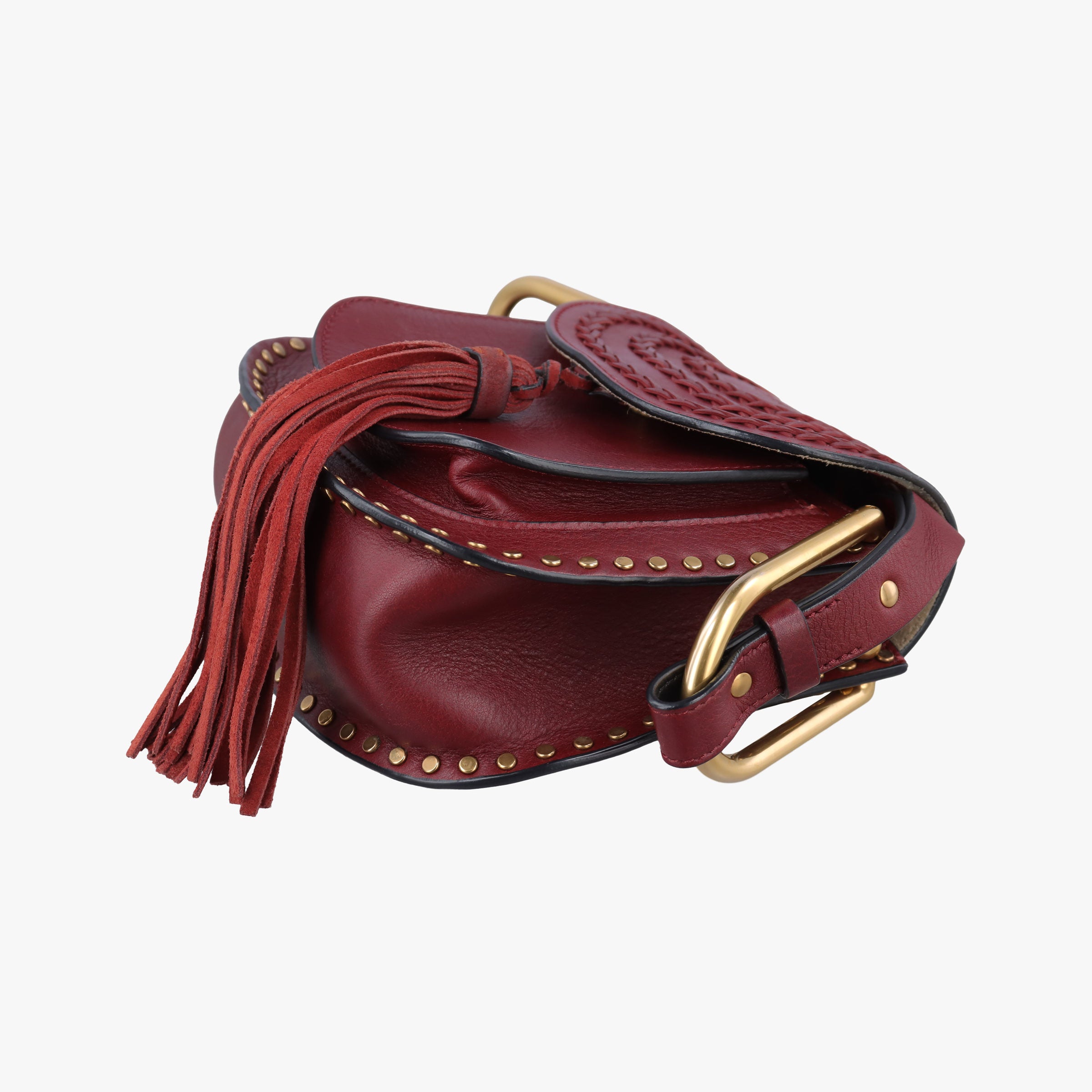 Pre-owned Chloe Hudson Burgundy leather  shoulderbag | stylenewstar