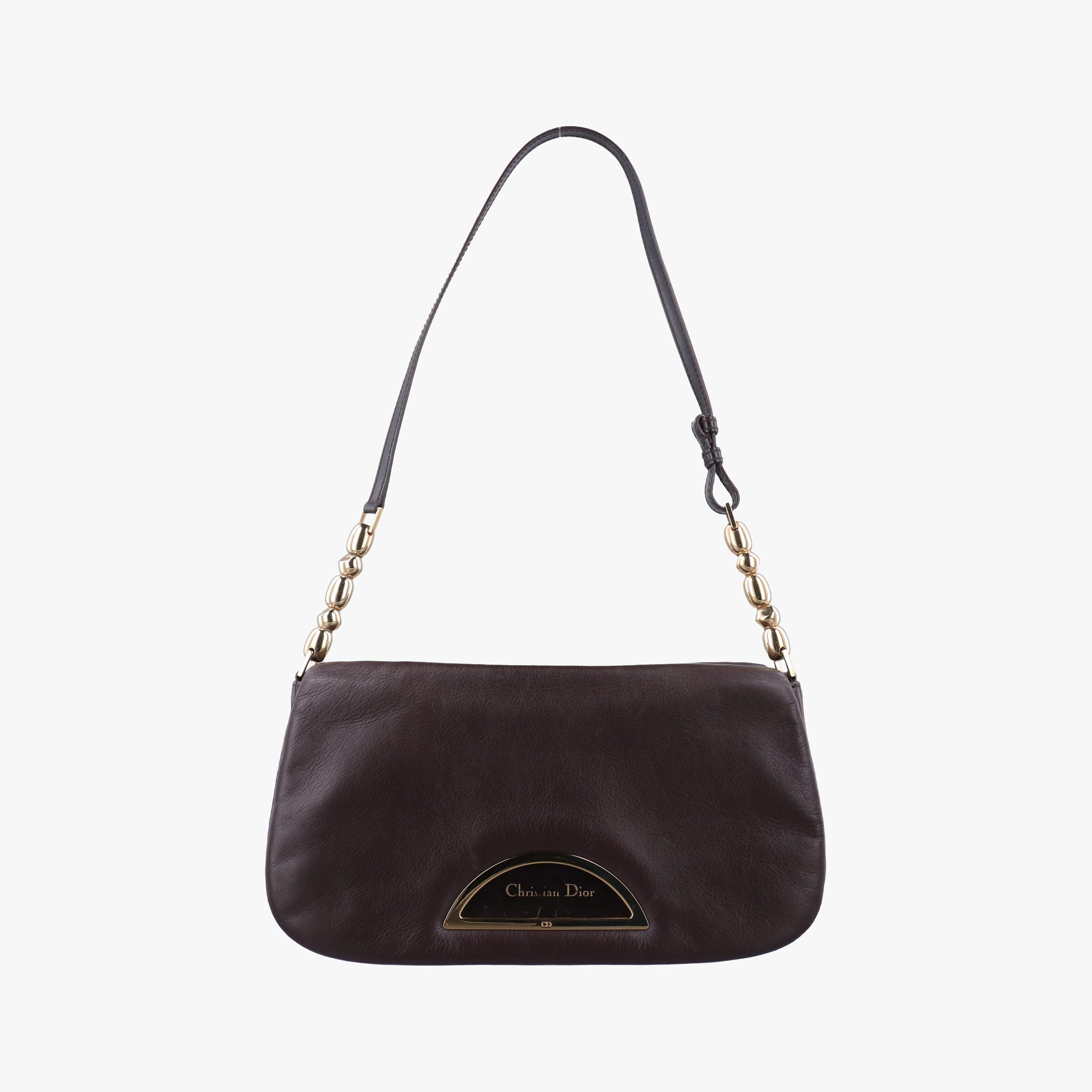 Pre-owned Christian Dior Malice pearl Bordeaux Leather  shoulderbag | stylenewstar