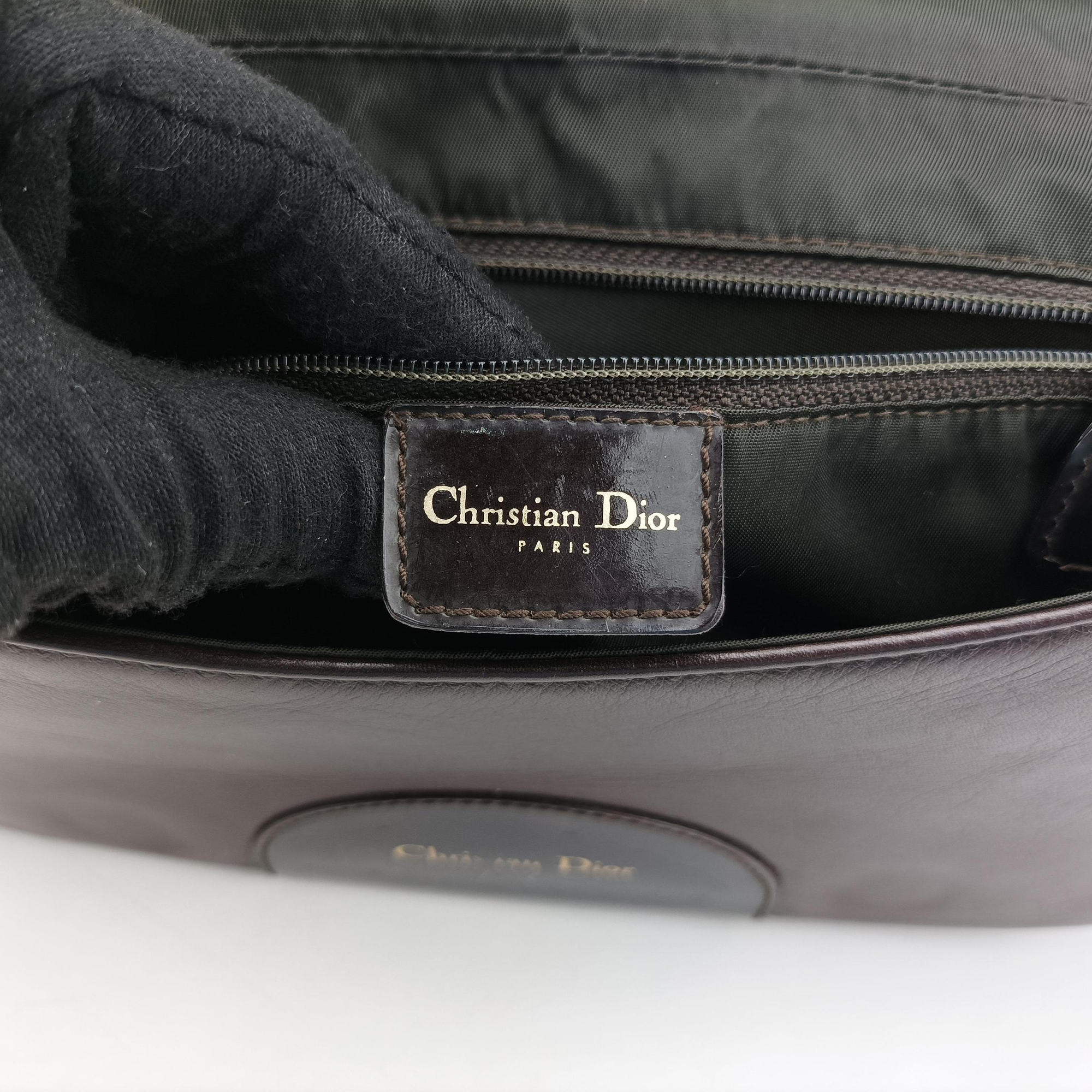 Pre-owned Christian Dior Malice pearl Bordeaux Leather  shoulderbag | stylenewstar