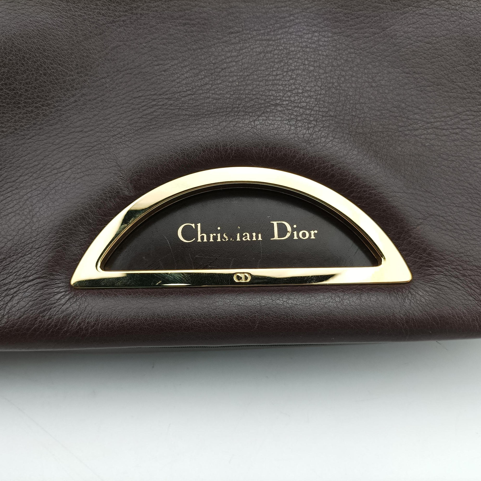 Pre-owned Christian Dior Malice pearl Bordeaux Leather  shoulderbag | stylenewstar
