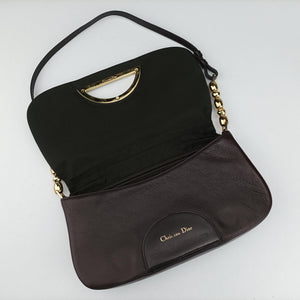 Pre-owned Christian Dior Malice pearl Bordeaux Leather  shoulderbag | stylenewstar