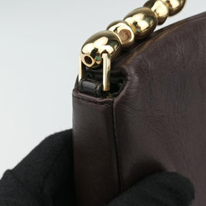 Pre-owned Christian Dior Malice pearl Bordeaux Leather  shoulderbag | stylenewstar