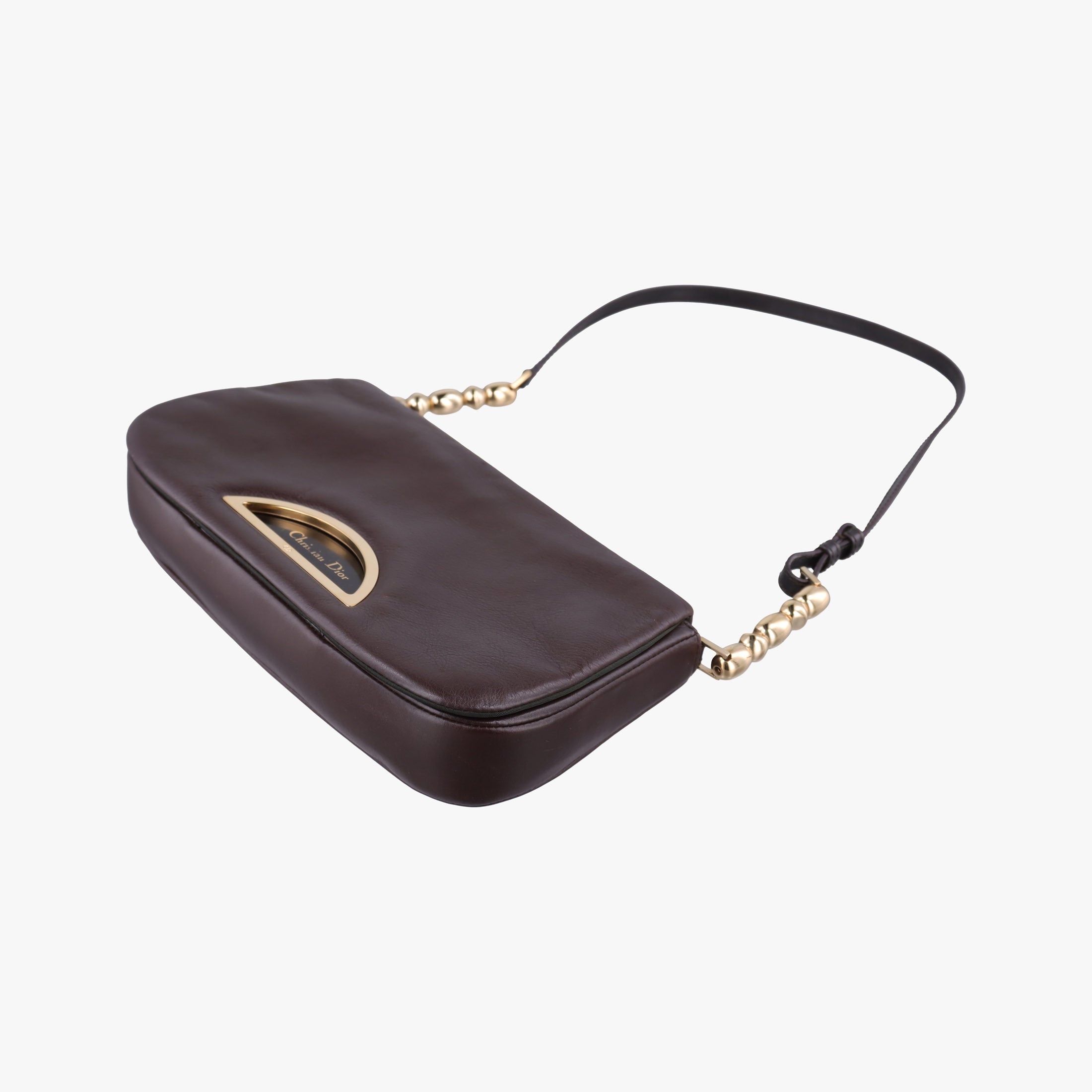 Pre-owned Christian Dior Malice pearl Bordeaux Leather  shoulderbag | stylenewstar