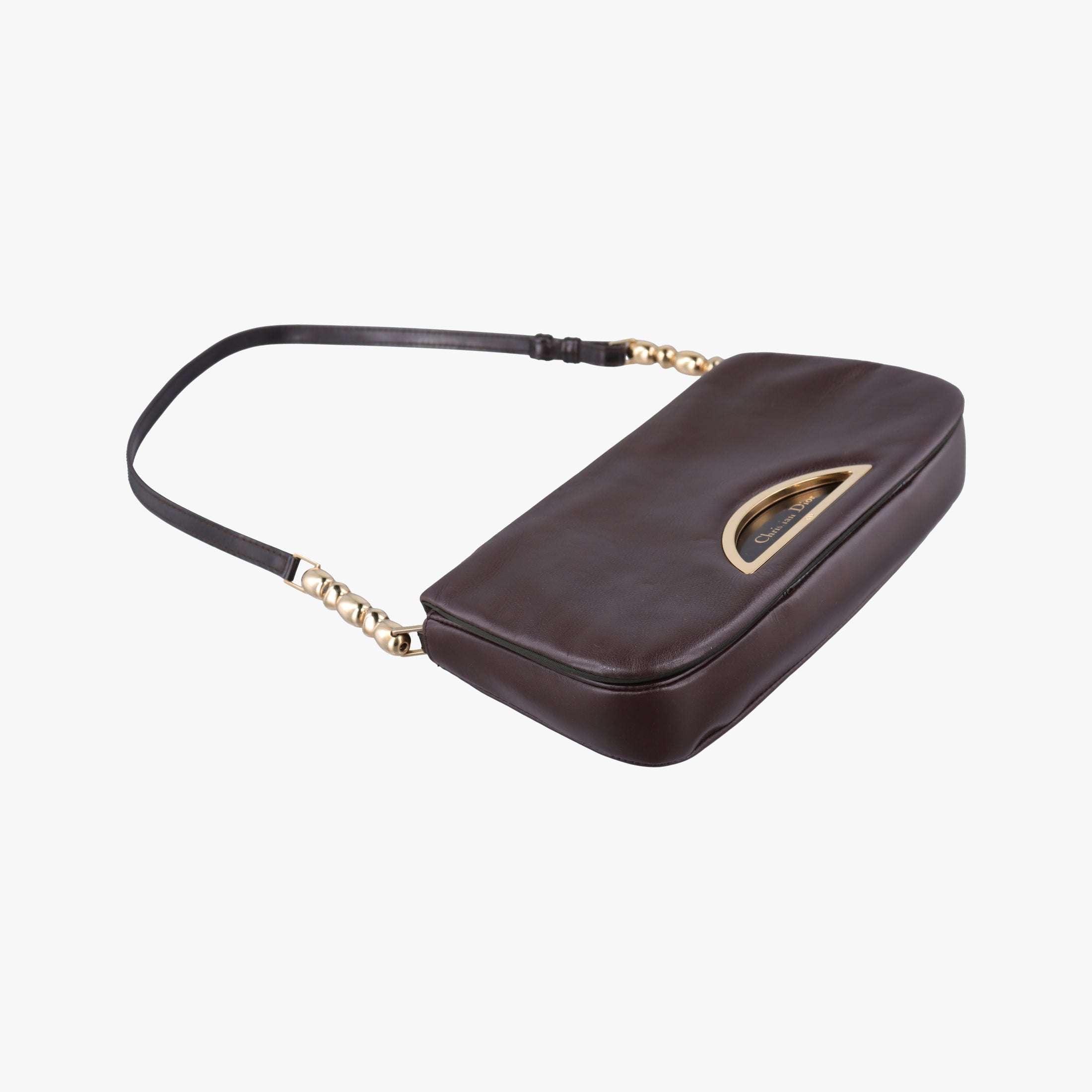 Pre-owned Christian Dior Malice pearl Bordeaux Leather  shoulderbag | stylenewstar