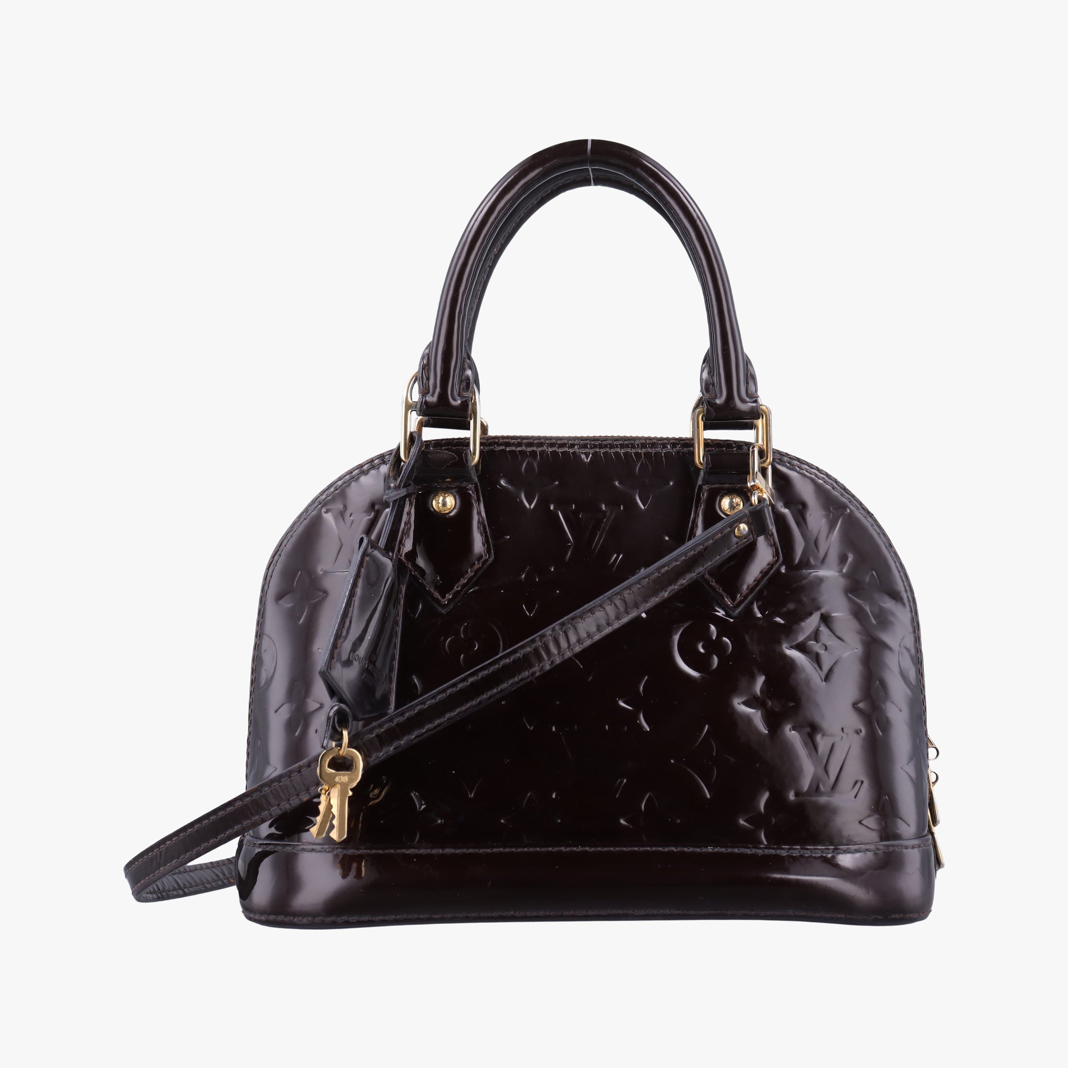 Pre-owned Louis Vuitton Alma BB Amarante Vernis M91678 shoulderbag | stylenewstar
