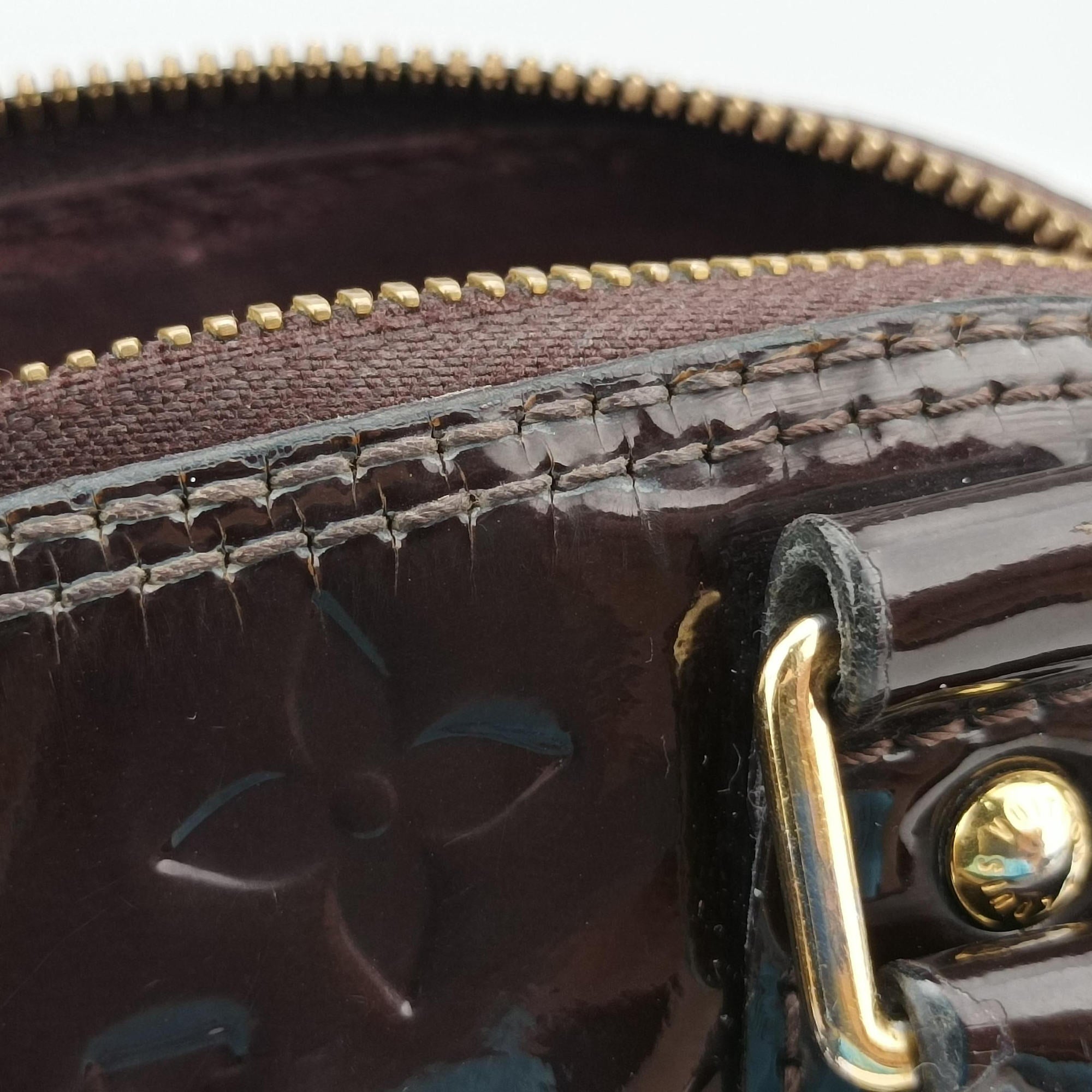 Pre-owned Louis Vuitton Alma BB Amarante Vernis M91678 shoulderbag | stylenewstar
