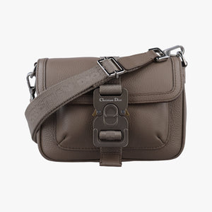 Pre-owned Christian Dior HIT THE ROAD Brown Leather  shoulderbag | stylenewstar