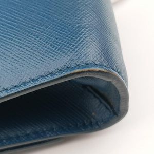 Pre-owned Ferragamo Ginny Vara Blue Leather  shoulderbag | stylenewstar