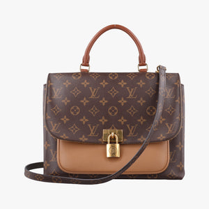 Secondhand Louis Vuitton MARIGNAN brown×SESAME Monogram Canvas×calf leather M44259 shoulderbag | stylenewstar