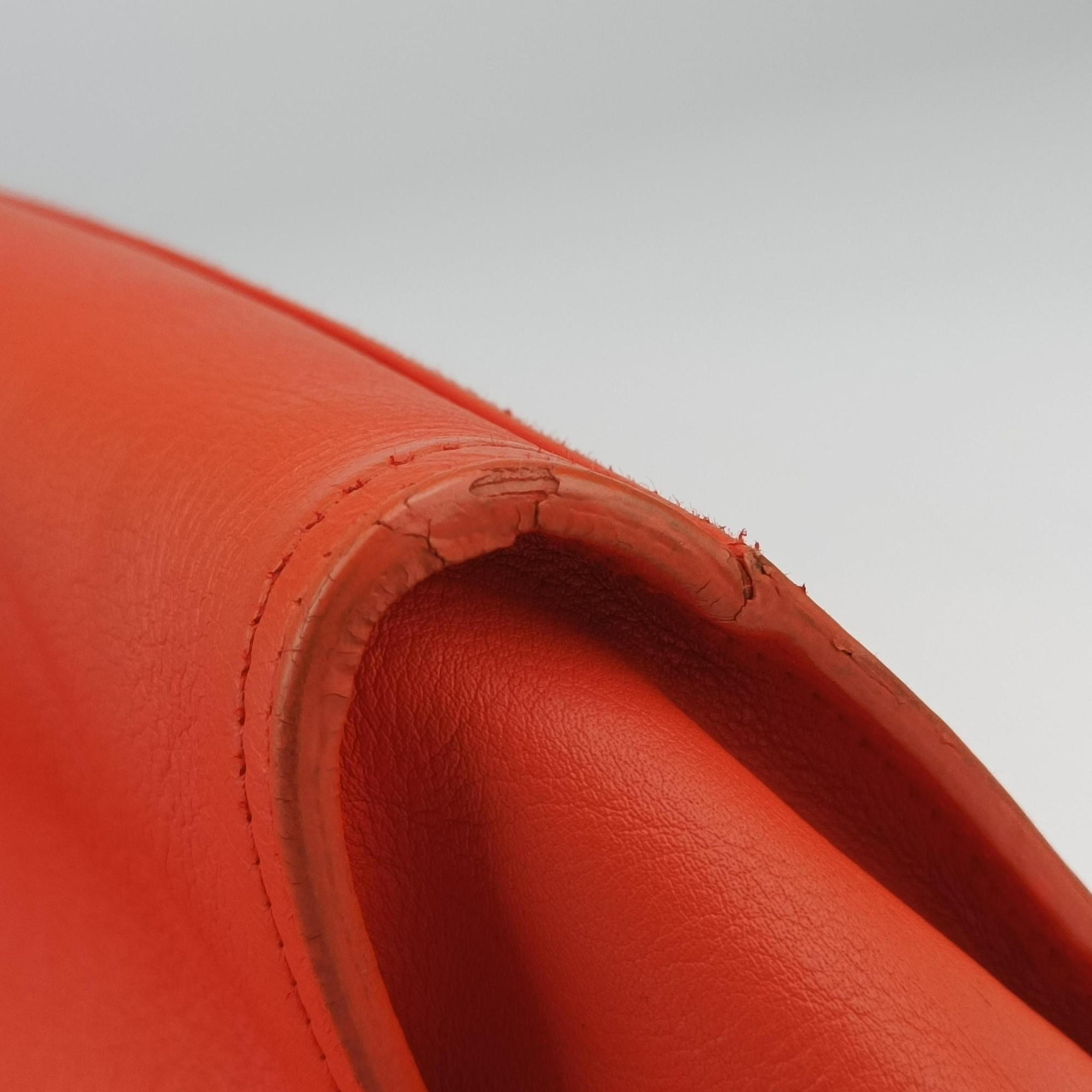 Secondhand Bottega Veneta Intrecciato Orange lambskin  handbag | stylenewstar