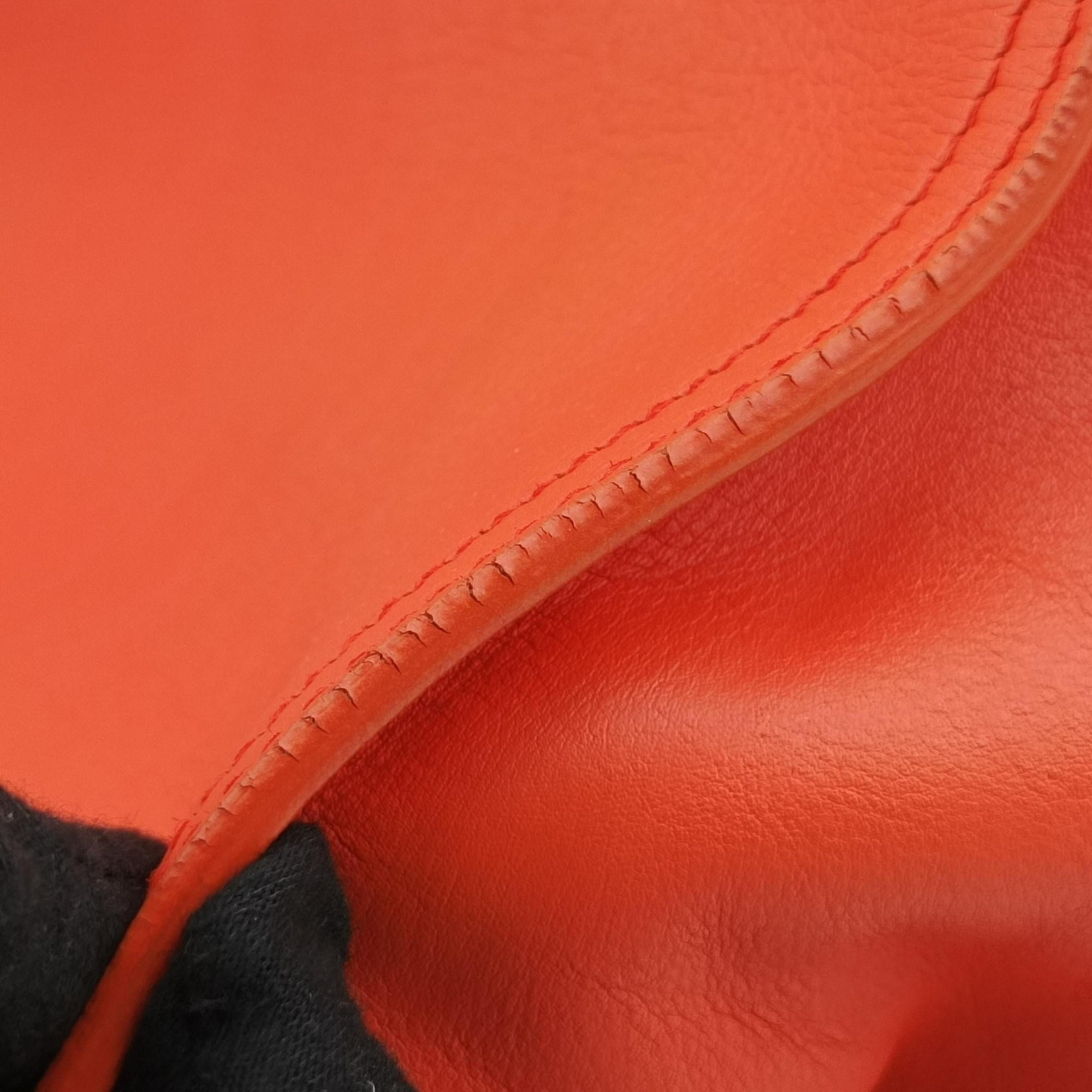 Secondhand Bottega Veneta Intrecciato Orange lambskin  handbag | stylenewstar