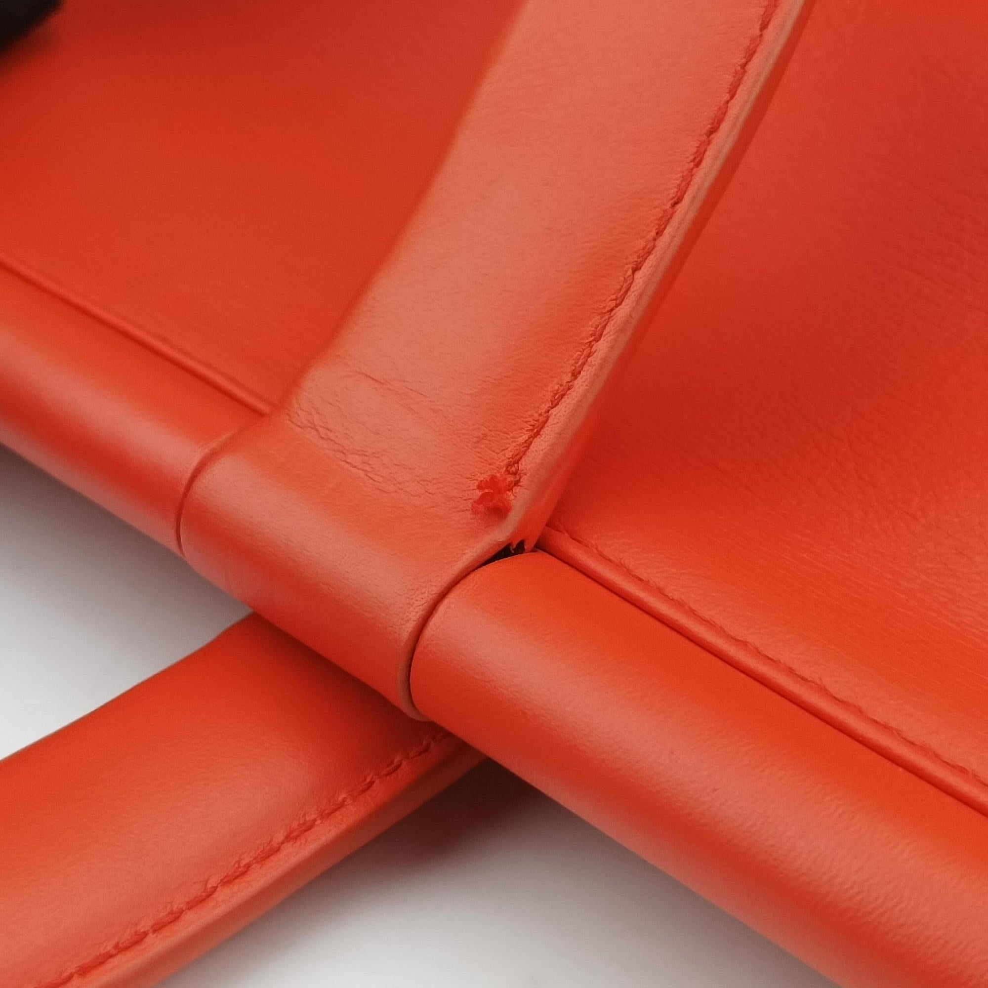 Secondhand Bottega Veneta Intrecciato Orange lambskin  handbag | stylenewstar