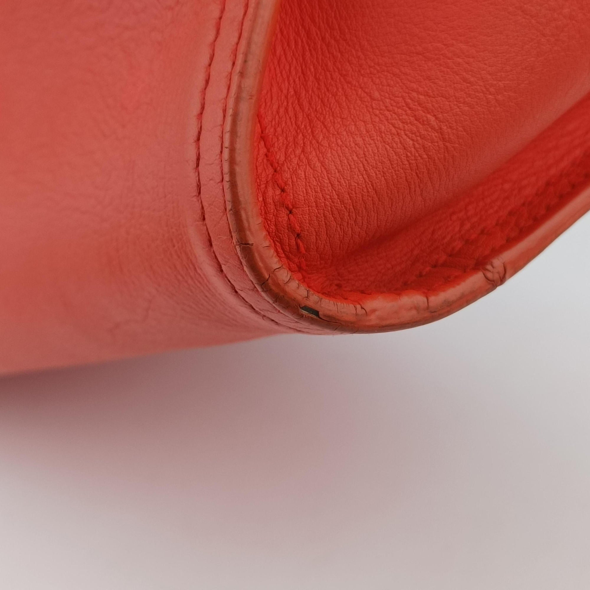 Secondhand Bottega Veneta Intrecciato Orange lambskin  handbag | stylenewstar