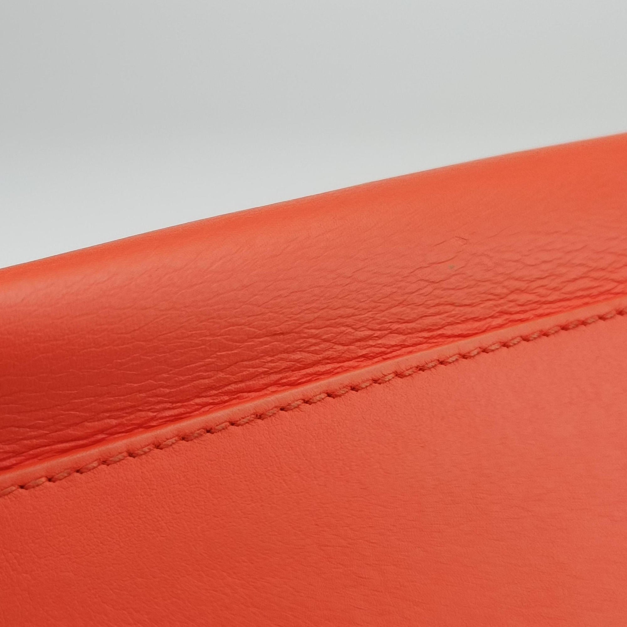 Secondhand Bottega Veneta Intrecciato Orange lambskin  handbag | stylenewstar