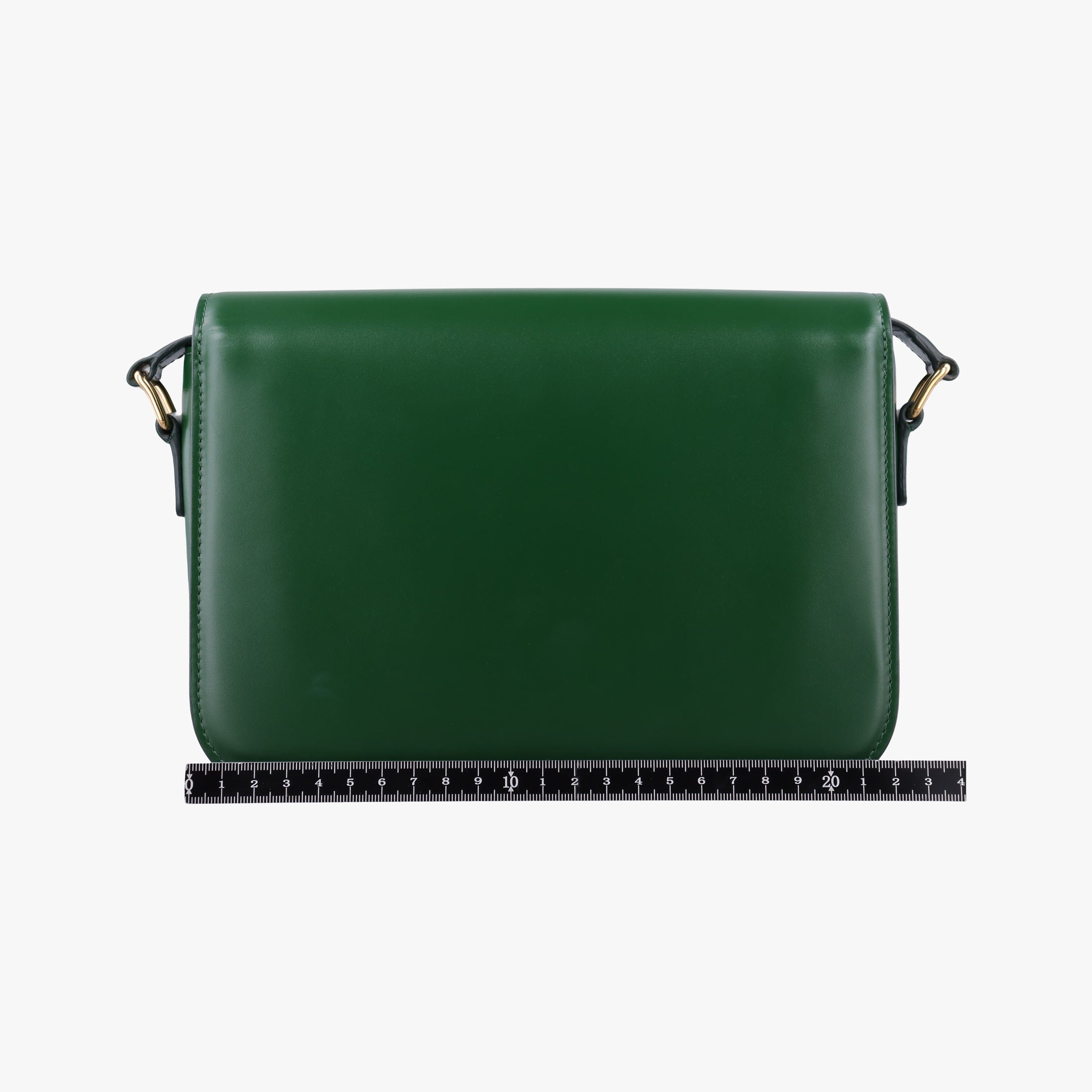 Pre-owned Celine Triomphe Green Leather  shoulderbag | stylenewstar