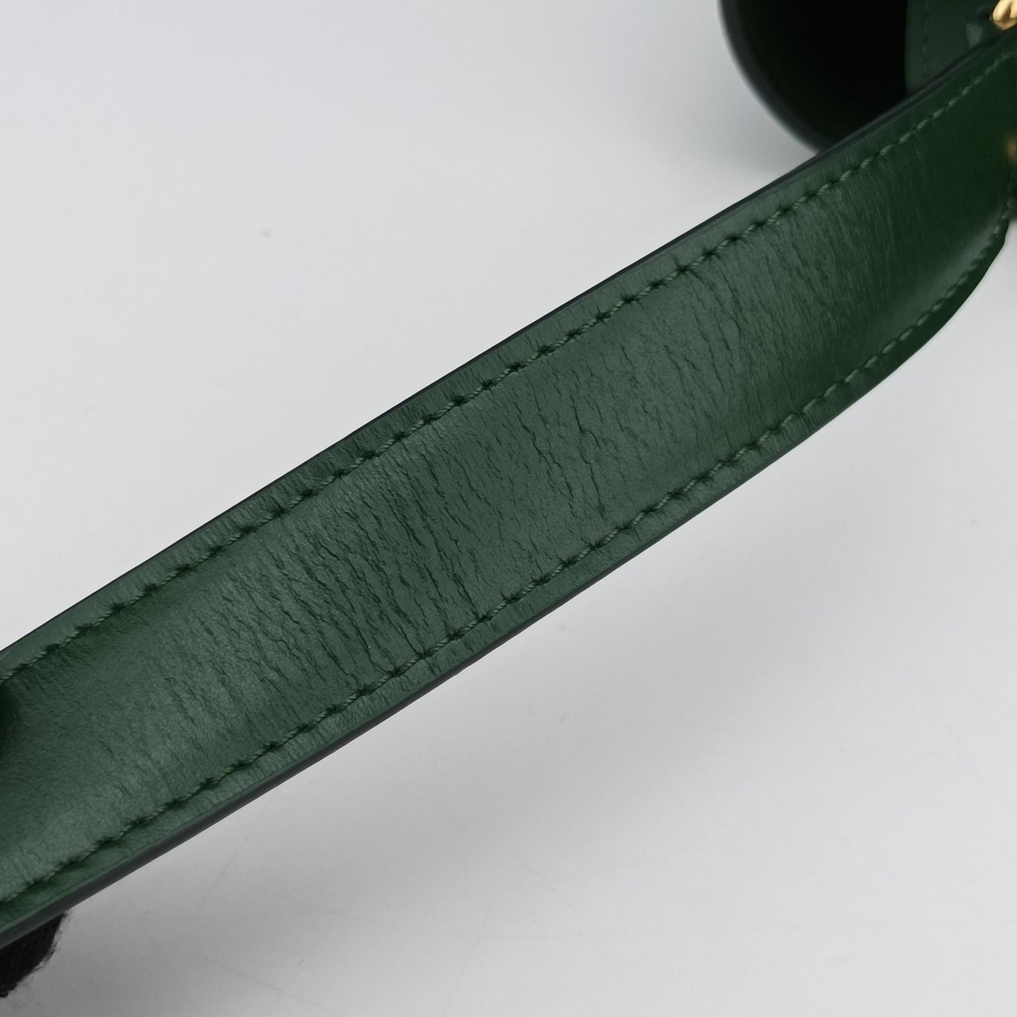 Pre-owned Celine Triomphe Green Leather  shoulderbag | stylenewstar